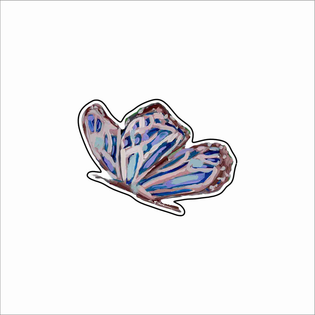 CMS-1817 Butterfly Purple Button | 0.125Acrylic Button | Set of 10