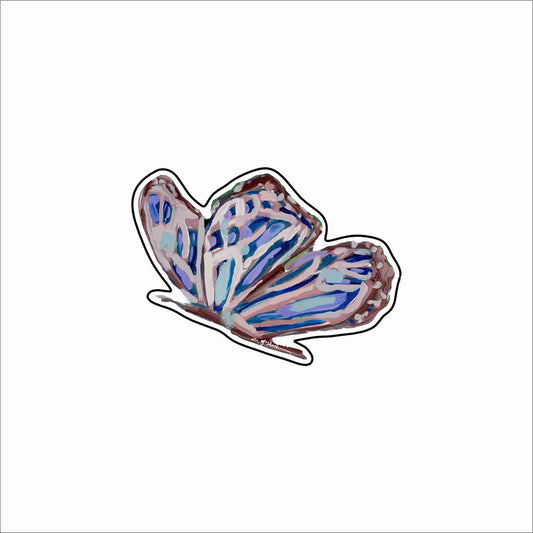 CMS-1817 Butterfly Purple Button | 0.125Acrylic Button | Set of 10