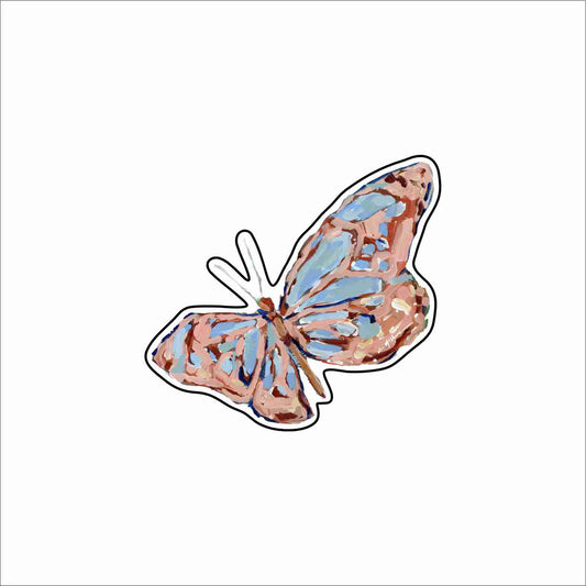 CMS-1819 Butterfly Light Pink Button | 0.125Acrylic Button | Set of 10