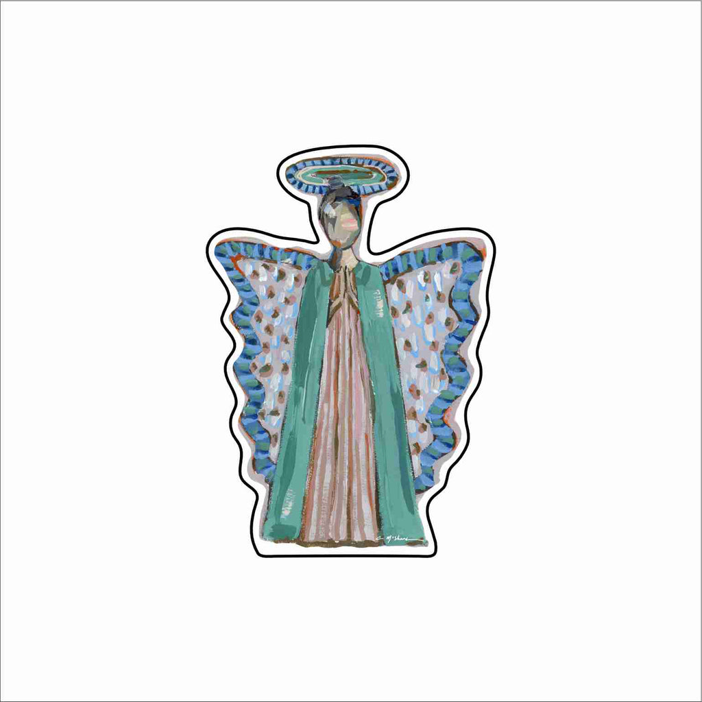 CMS-1820 Angel I Brunette Button | 0.125Acrylic Button | Set of 10