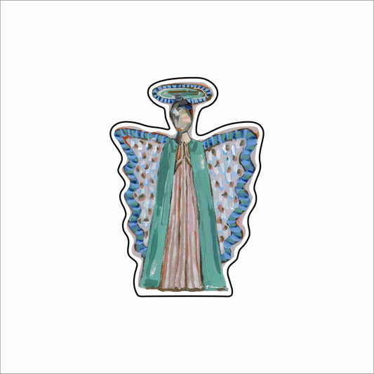 CMS-1820 Angel I Brunette Button | 0.125Acrylic Button | Set of 10