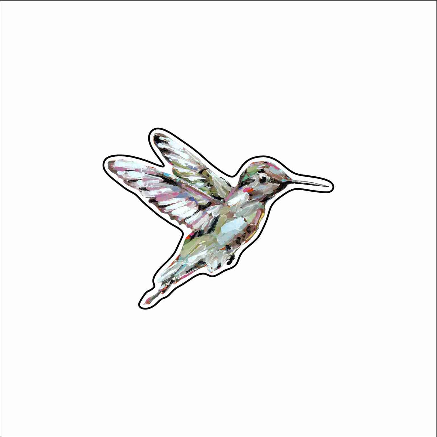 CMS-1822 Hummingbird Button | 0.125Acrylic Button | Set of 10