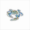 CMS-1826 Blue Crab Button | 0.125Acrylic Button | Set of 10