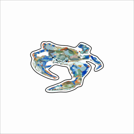CMS-1826 Blue Crab Button | 0.125Acrylic Button | Set of 10
