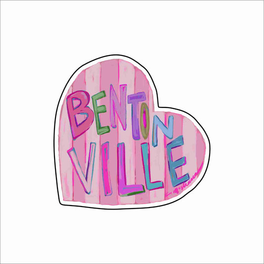 CMS-1827 Bentonville Love Button | 0.125Acrylic Button | Set of 10