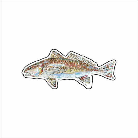 CMS-1829 Redfish Light Blue Button | 0.125Acrylic Button | Set of 10