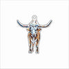 CMS-1841 Longhorn White Ornament | 0.25Acrylic Ornament & Ribbon