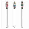 CMS-1868 Three Nutcrackers Drink Stirrer Pack | 0.125Acrylic Stirrer | Set of 4