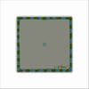 CMS-1871 Green & Blue Stripe Magnet Block | 0.75Acrylic Charm Base with Steel Disc