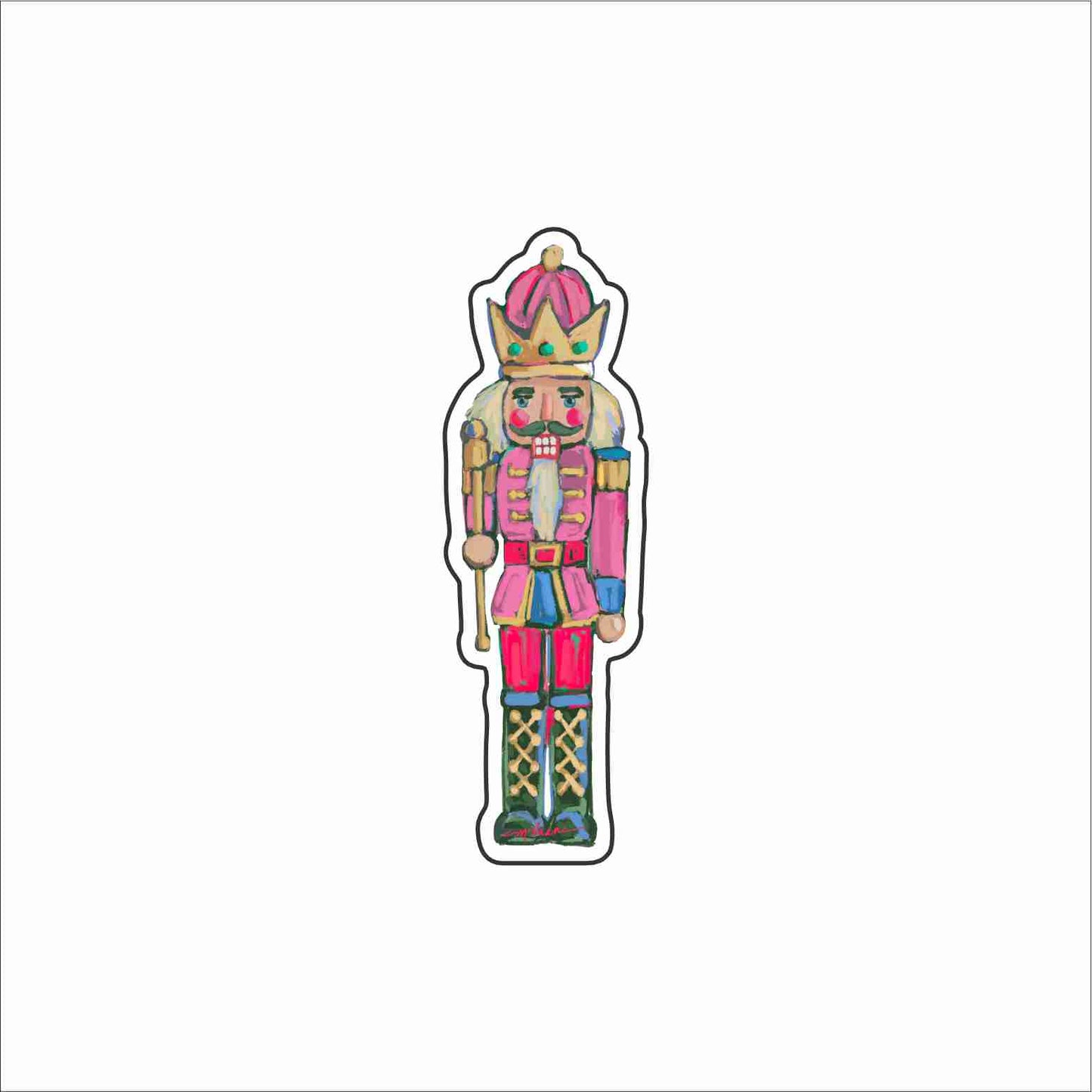 CMS-1874 Nutcracker Pink Magnet | 0.125Acrylic Magnet | Set of 10