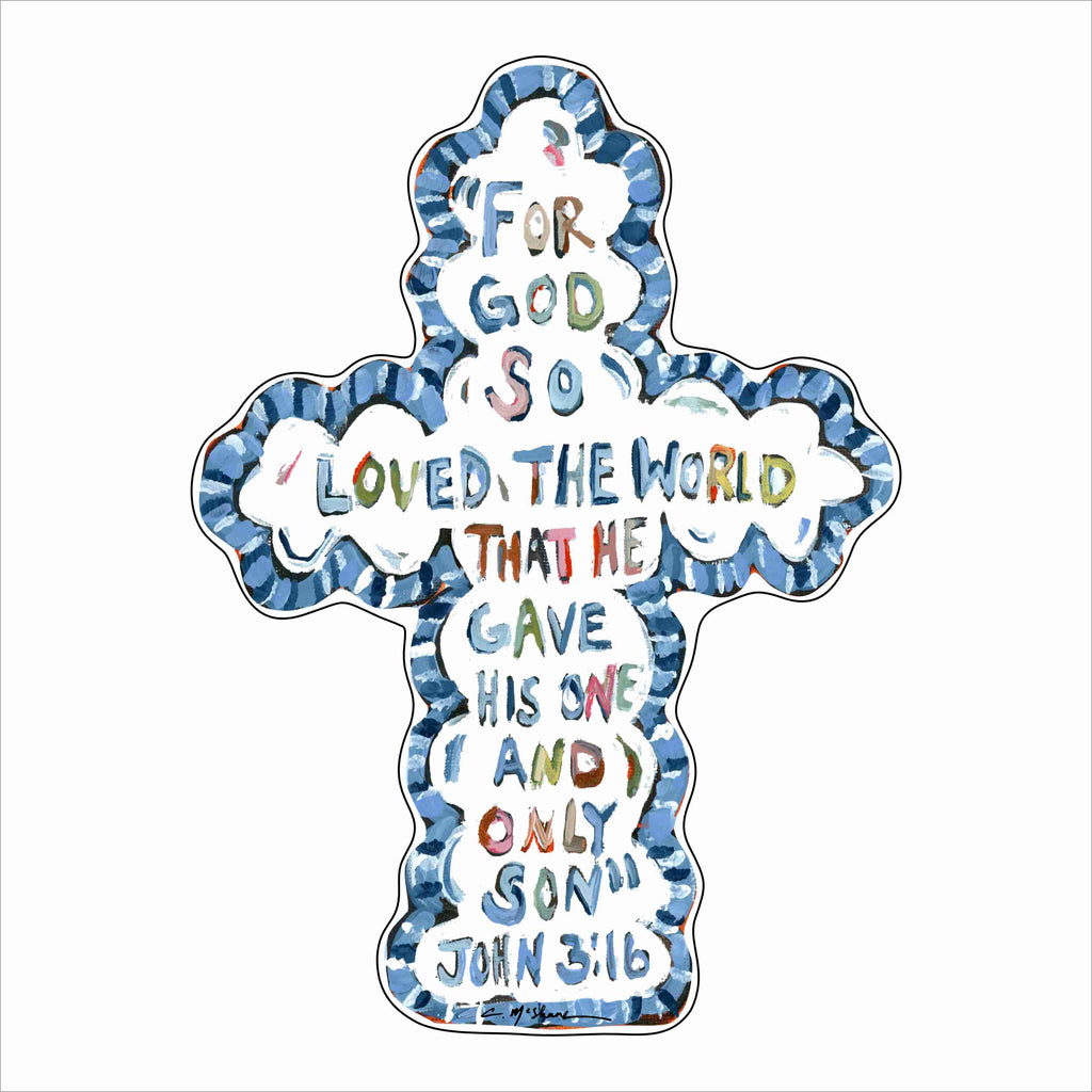 CMS-1876 He Saved Cross Wall Giclee | 0.25Acrylic Contour | Case of 25