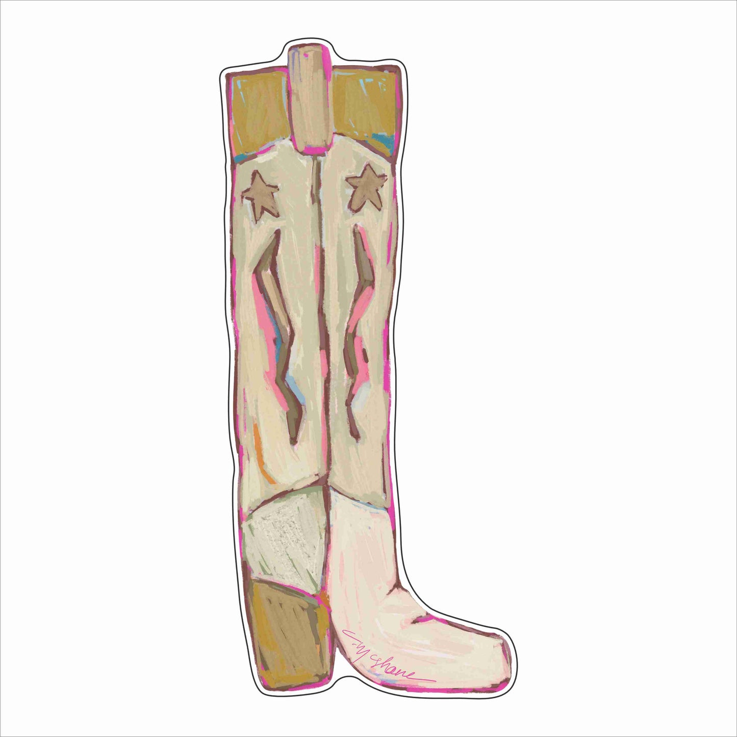 CMS-1879 Cowgirl Up Gold Wall Giclee | 0.25Acrylic Contour | Case of 25