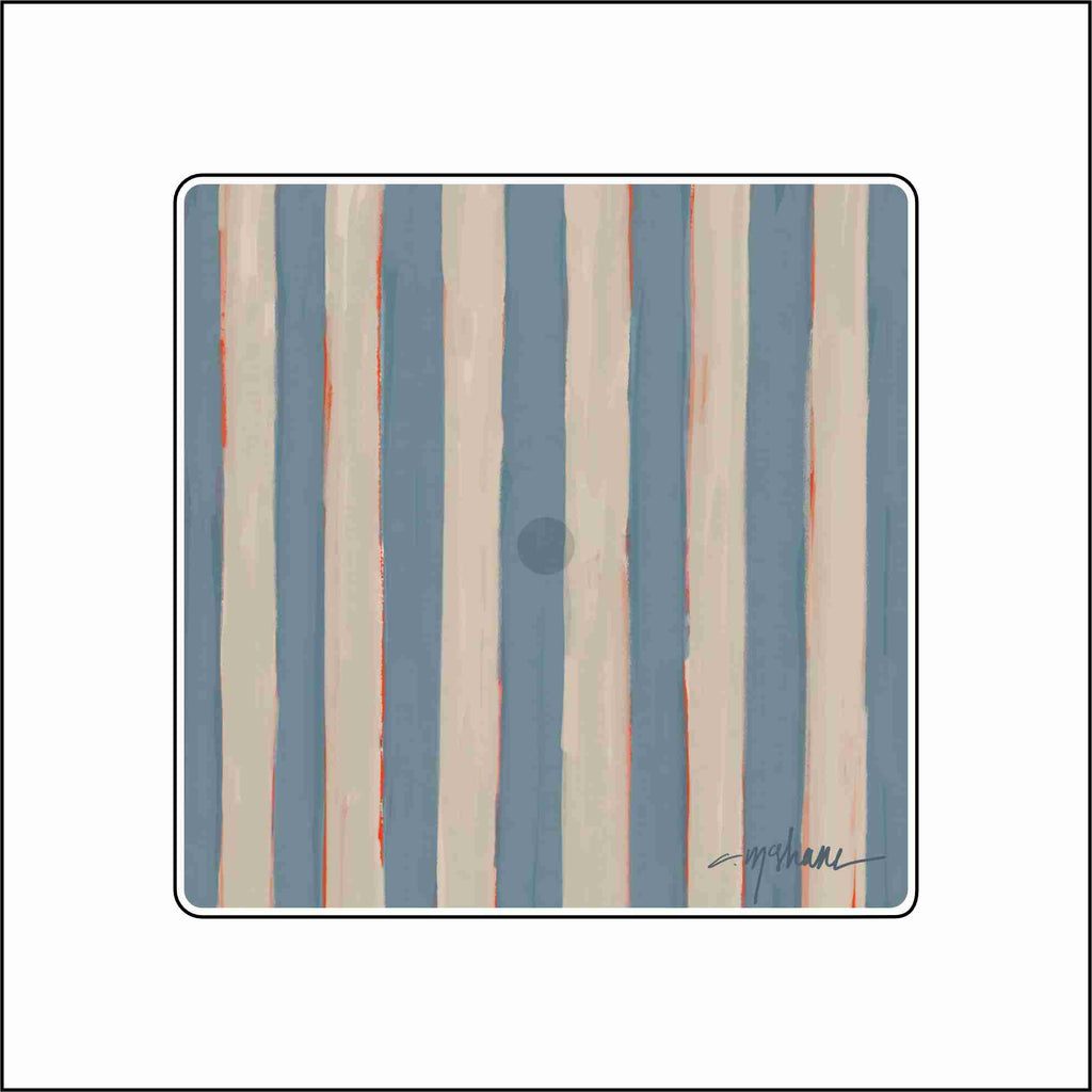CMS-1880 Tand and Blue Stripe Magnet Block | 0.75Acrylic Magnet Block with Steel Disc | Case of 25