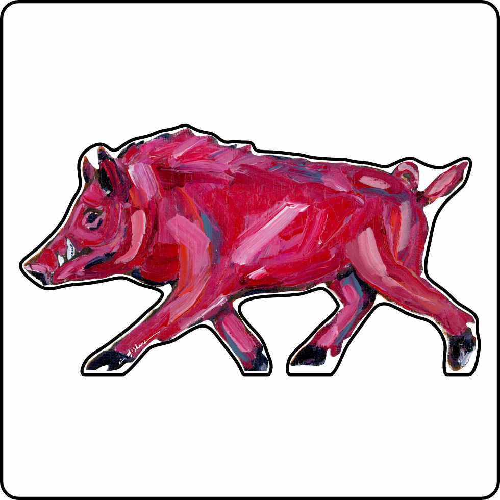 CMS-1891 Pinky Pig Magnet | 0.125Acrylic Magnet | Set of 10