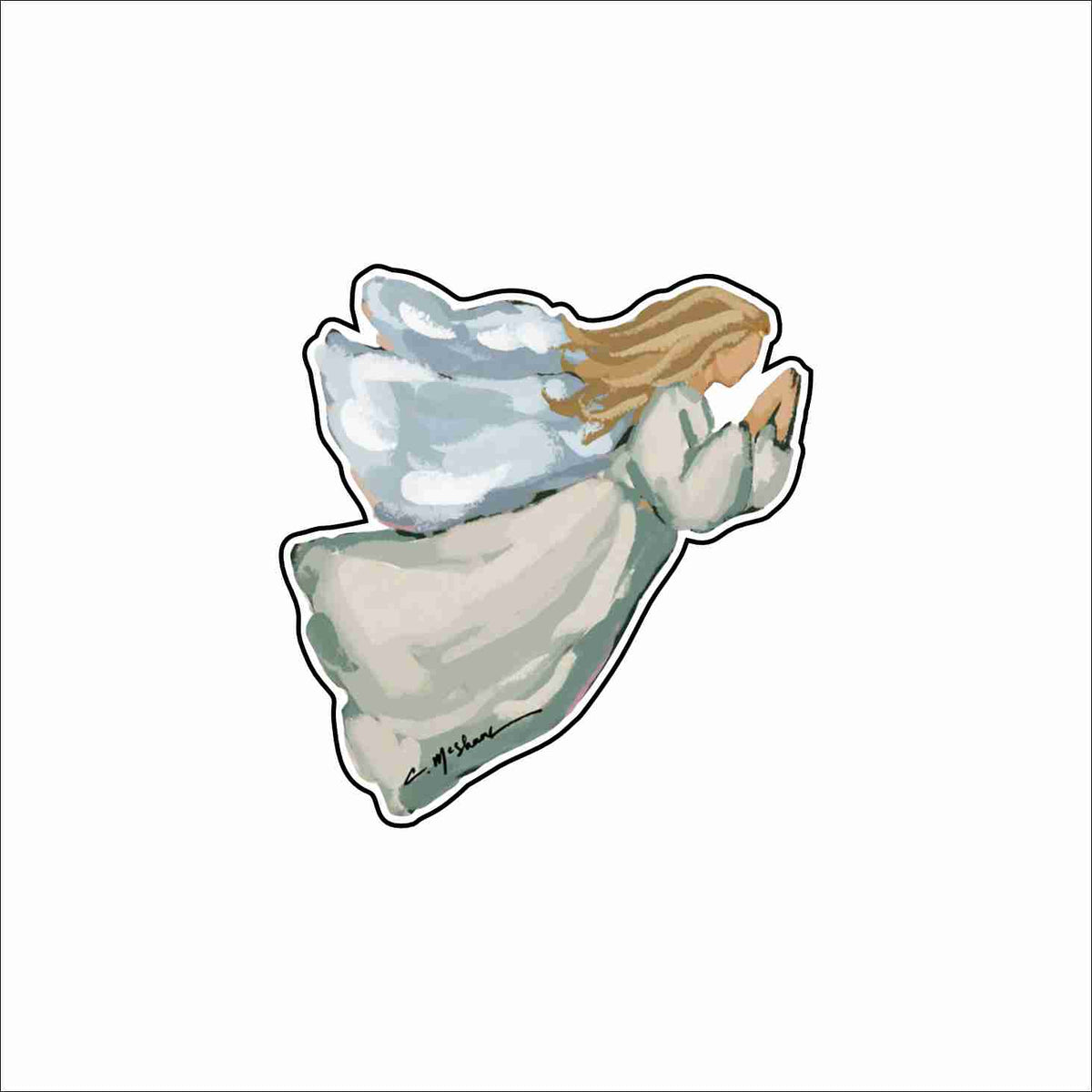 CMS-1895 Green Angel Nativity Magnet | 0.125Acrylic Magnet