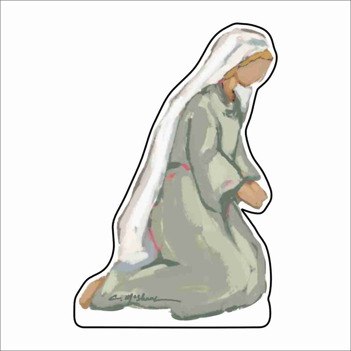 CMS-1899 Mary Nativity Mini | 0.50Acrylic Mini Contour