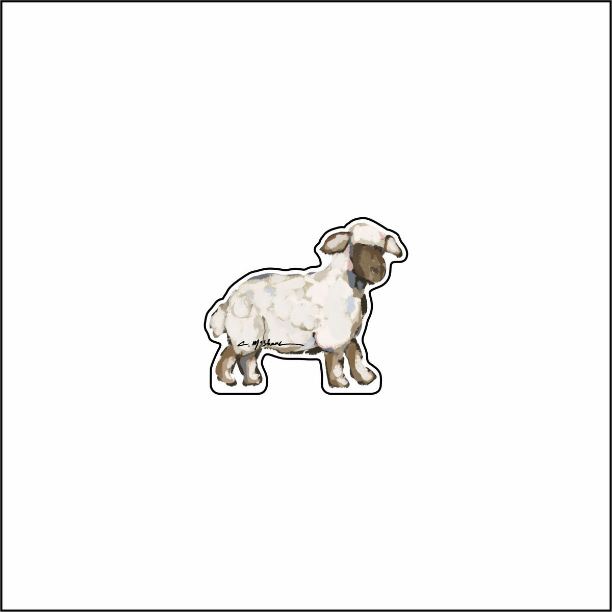 CMS-1901 Sheep Nativity Mini | 0.50Acrylic Mini Contour