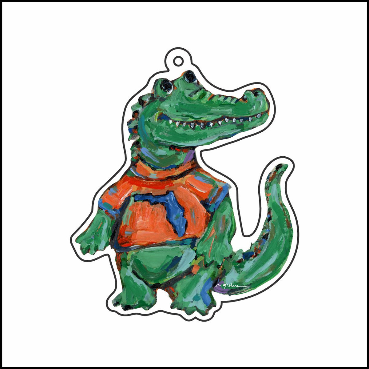 CMS-1915 Gator Bag Charm | 0.125Acrylic Bag Charm | Set of 10