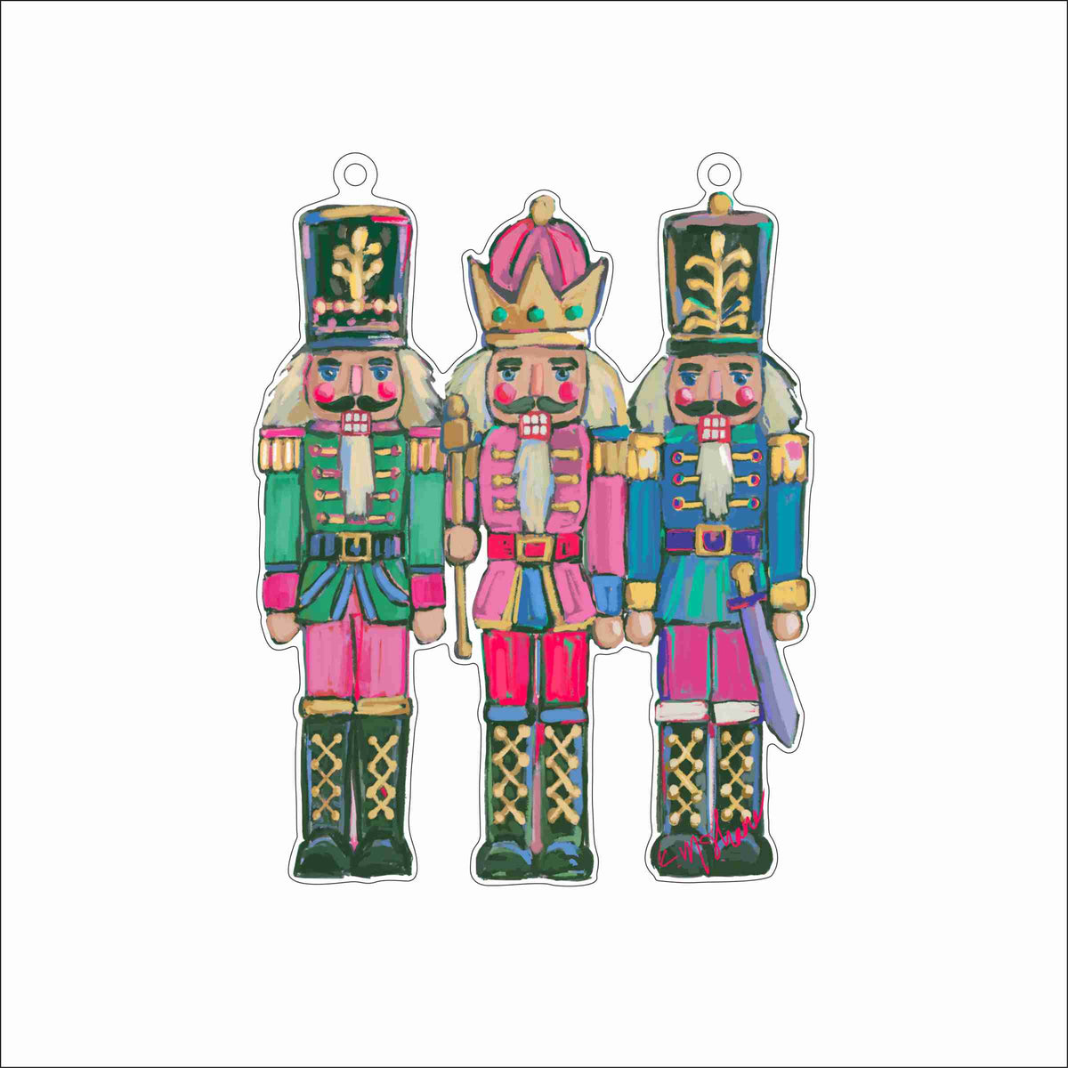 CMS-1930 Nutcrackers Door Hanger | 0.125Acrylic Door Hanger | Set of 4