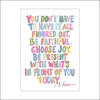 CMS-1940-C25 Choose Joy & Be Present | 0.75Acrylic Contour | Case of 25