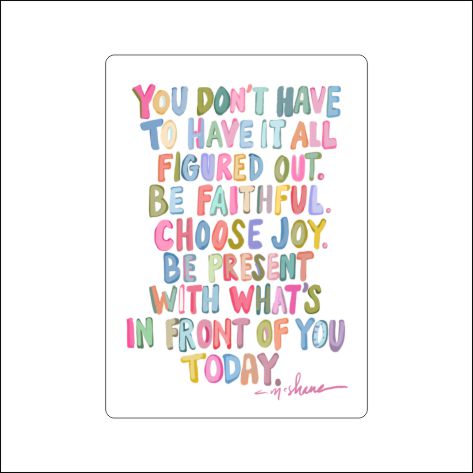 CMS-1941-C25 Choose Joy & Be Present Mini | 0.50Acrylic Mini Contour | Case of 25