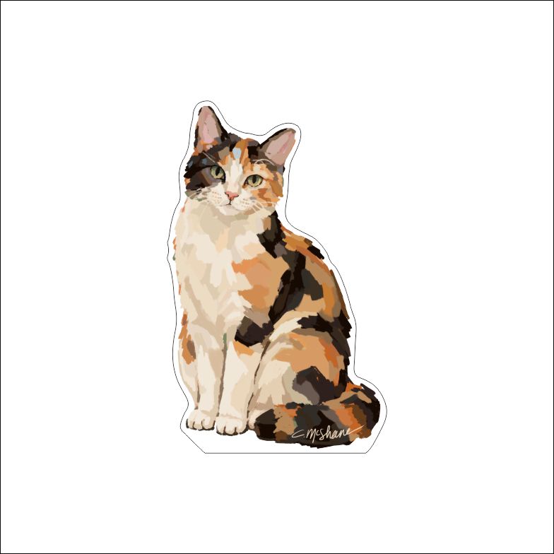 CMS-1950 Calico Cat | Acrylic Contour