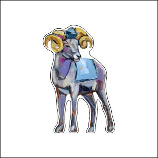 CMS-1970 Ram Magnet | 0.125Acrylic Magnet | Set of 10