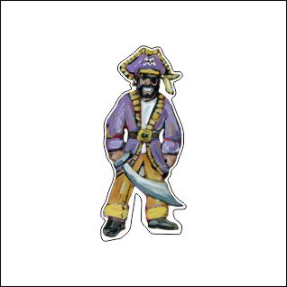 CMS-1971 Pirate Magnet | 0.125Acrylic Magnet | Set of 10