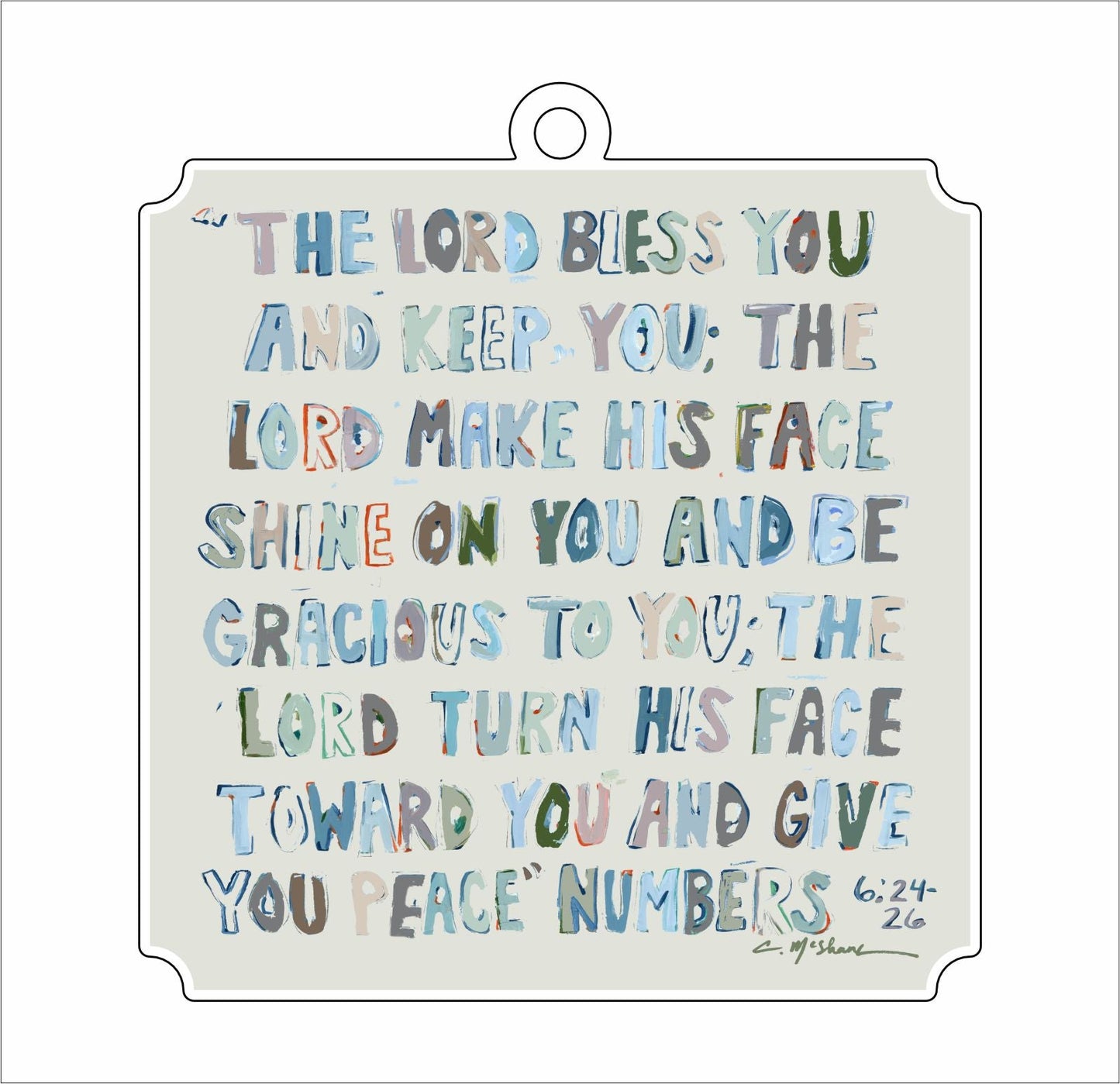 Numbers Neutral | 0.25in. Acrylic Ornament | Mix and Match (any 10+)