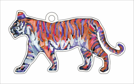 Tiger Purple & Orange Standing | 0.25in. Acrylic Ornament | Mix and Match (any 10+)