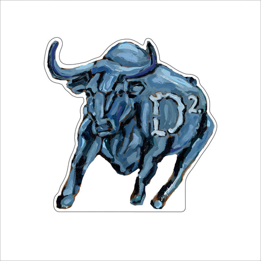 D2 Blue Bull |  0.75in. Acrylic Cutout
