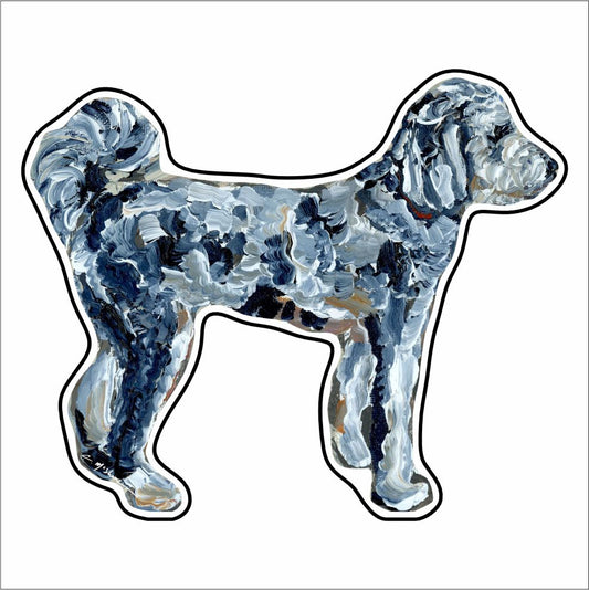 CMS-835-C10 Aussiedoodle Standing Button | 0.125Acrylic Button | Case of 10