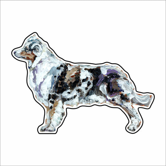 CMS-837-C10 Australian Shepherd Blue Merle Button | 0.125Acrylic Button | Case of 10