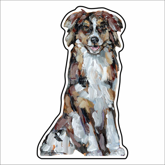 CMS-838-C10 Australian Shepherd Red Button | 0.125Acrylic Button | Case of 10