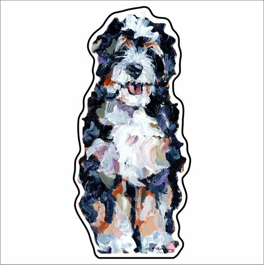CMS-843-C10 Bernedoodle Button | 0.125Acrylic Button | Case of 10
