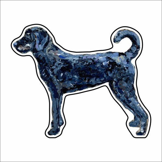 CMS-845-C10 Black Labradoodle Button | 0.125Acrylic Button | Case of 10