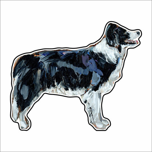 CMS-849-C10 Border Collie Button | 0.125Acrylic Button | Case of 10
