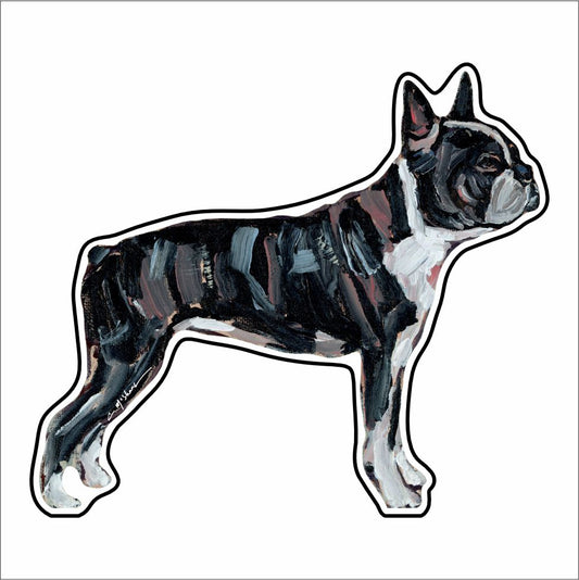 CMS-850-C10 Boston Terrier Button | 0.125Acrylic Button | Case of 10