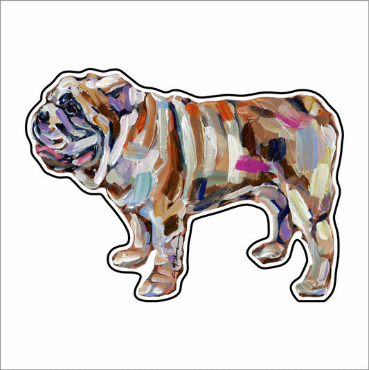 CMS-855-C10 Bulldog Abstract Button | 0.125Acrylic Button | Case of 10