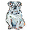 CMS-737-C10 Bulldog White Sticker |  Removable | Case of 10