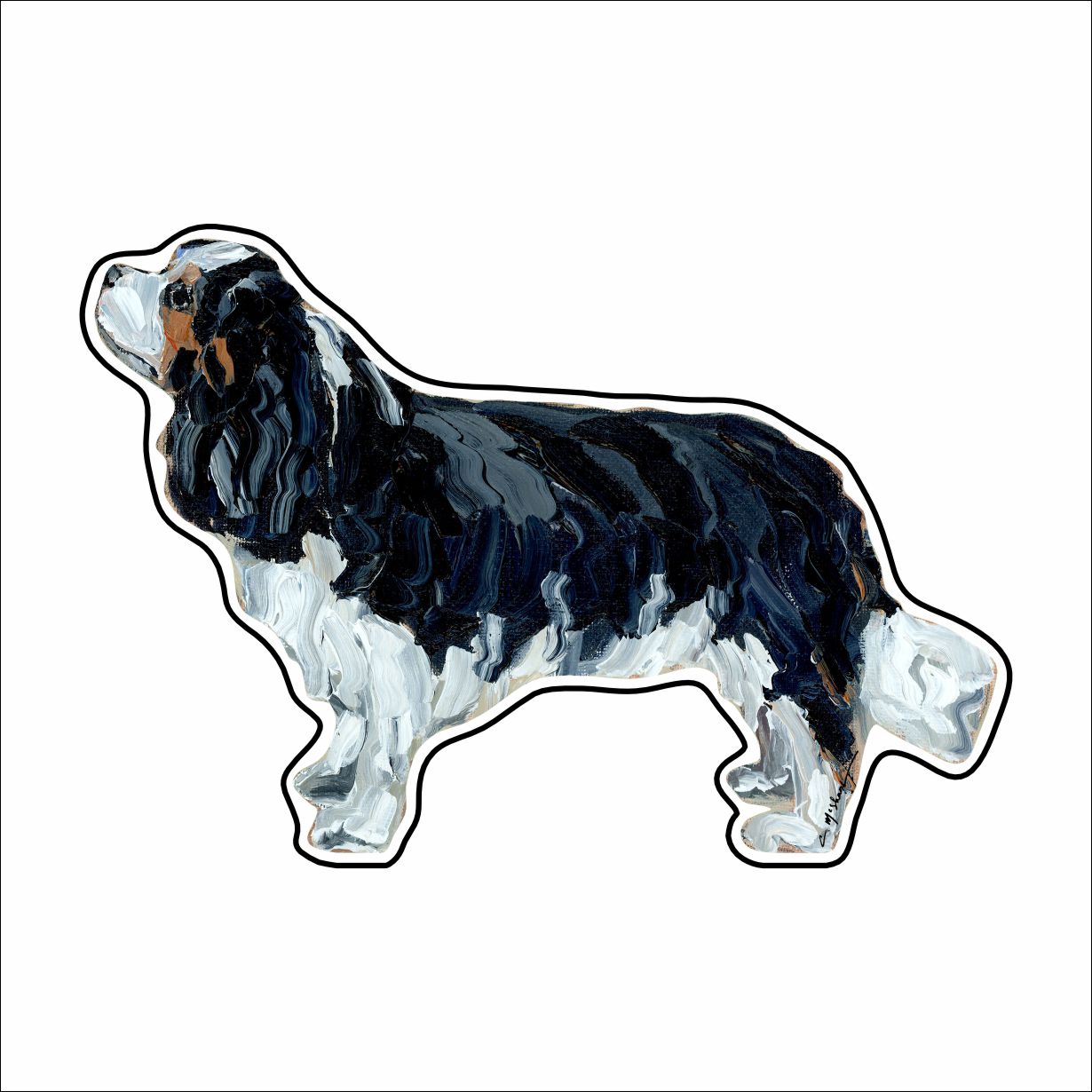 CMS-862-C10 Cavalier King Charles Tri Button | 0.125Acrylic Button | Case of 10
