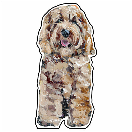 CMS-870-C10 Cockapoo Blonde Button | 0.125Acrylic Button | Case of 10