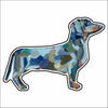 CMS-753-C10 Dachshund Abstract Sticker |  Removable | Case of 10