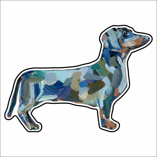 CMS-873-C10 Dachshund Abstract Button | 0.125Acrylic Button | Case of 10