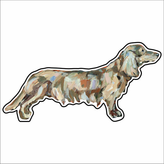 CMS-875-C10 Dachshund Blonde Long-Haired Button | 0.125Acrylic Button | Case of 10