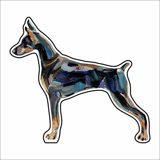 CMS-877-C10 Doberman Button | 0.125Acrylic Button | Case of 10