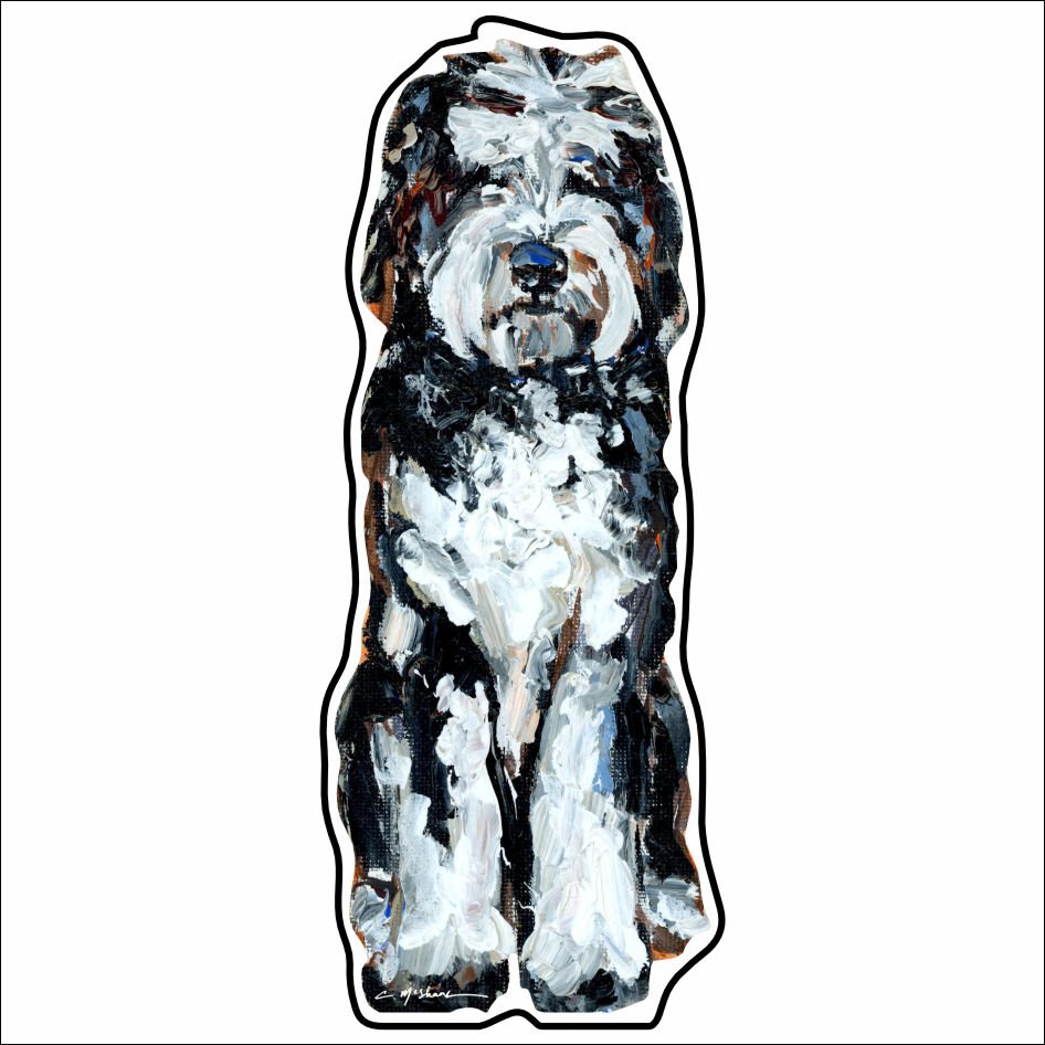 CMS-758-C10 Doodle Black and White Sticker |  Removable | Case of 10