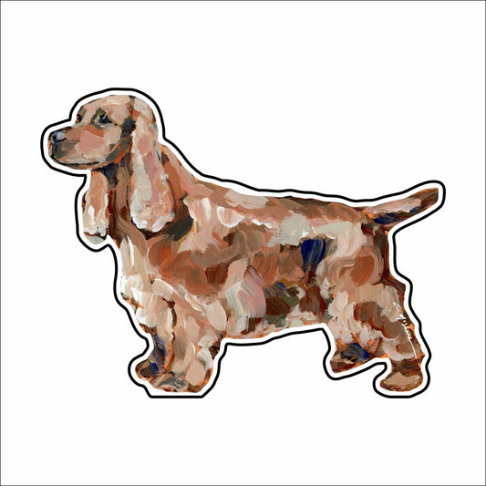 CMS-883-C10 English Cocker Spaniel (Golden/Red) Button | 0.125Acrylic Button | Case of 10