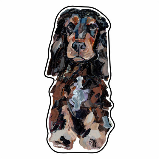 CMS-884-C10 English Cocker Spaniel Black & Tan Button | 0.125Acrylic Button | Case of 10