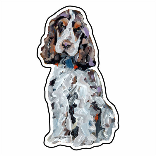 CMS-885-C10 English Cocker Spaniel Tri Button | 0.125Acrylic Button | Case of 10